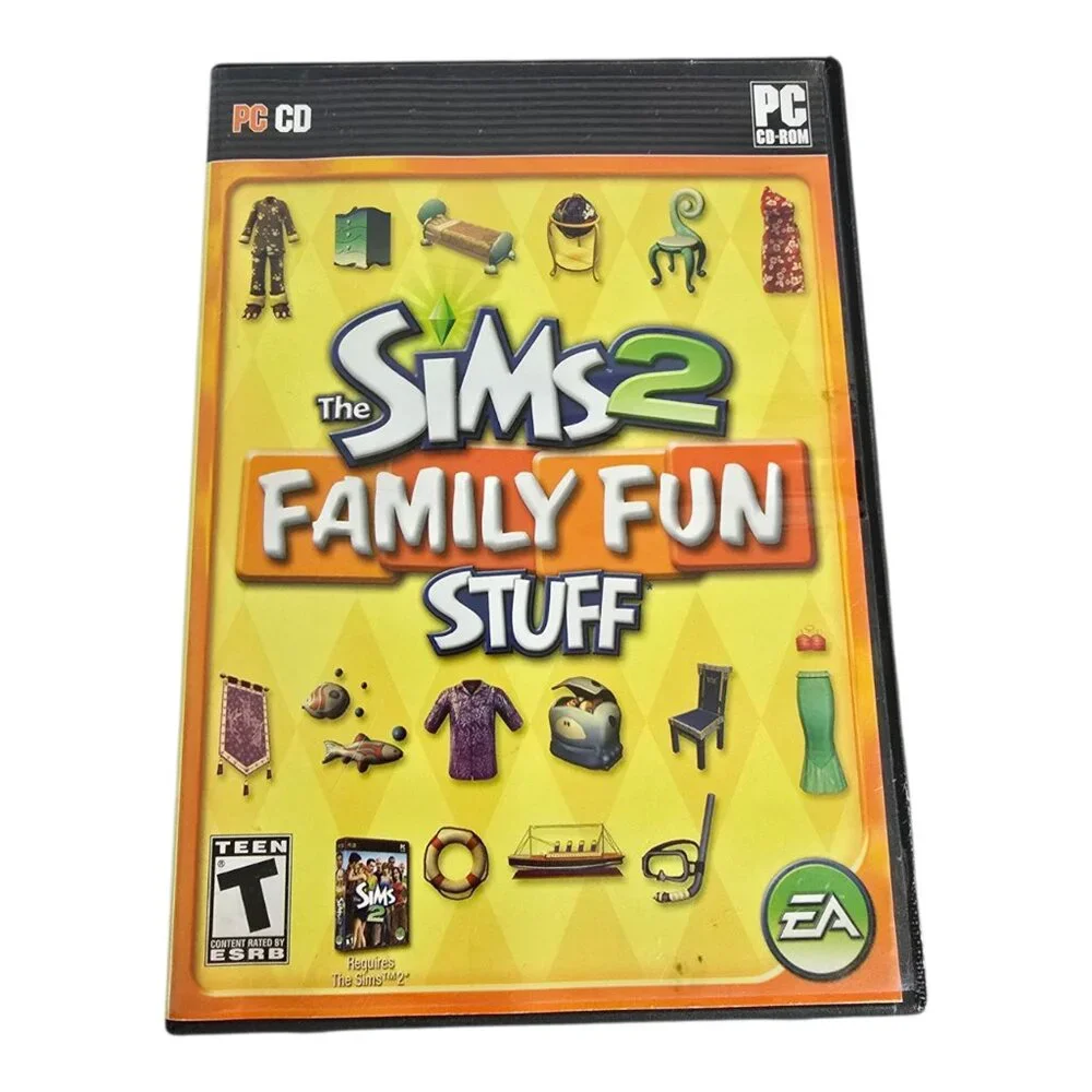 The Sims 2: Family Fun Stuff for PC (Windows, 2006) CIB Complete!